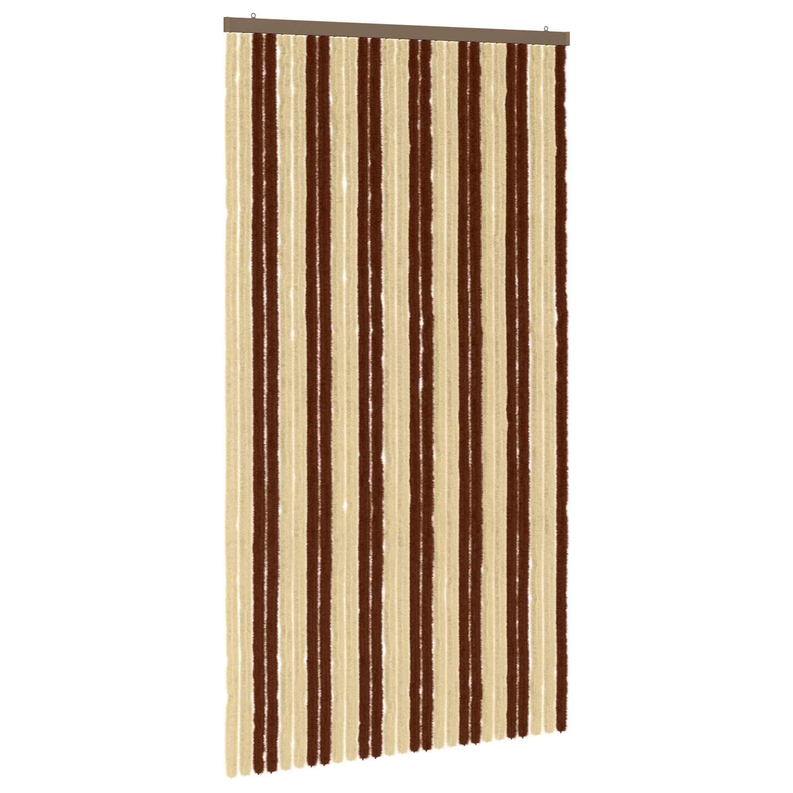 vidaXL Insect Curtain Chenille Brown and Beige 118 x 220 cm 100% PP — image 1