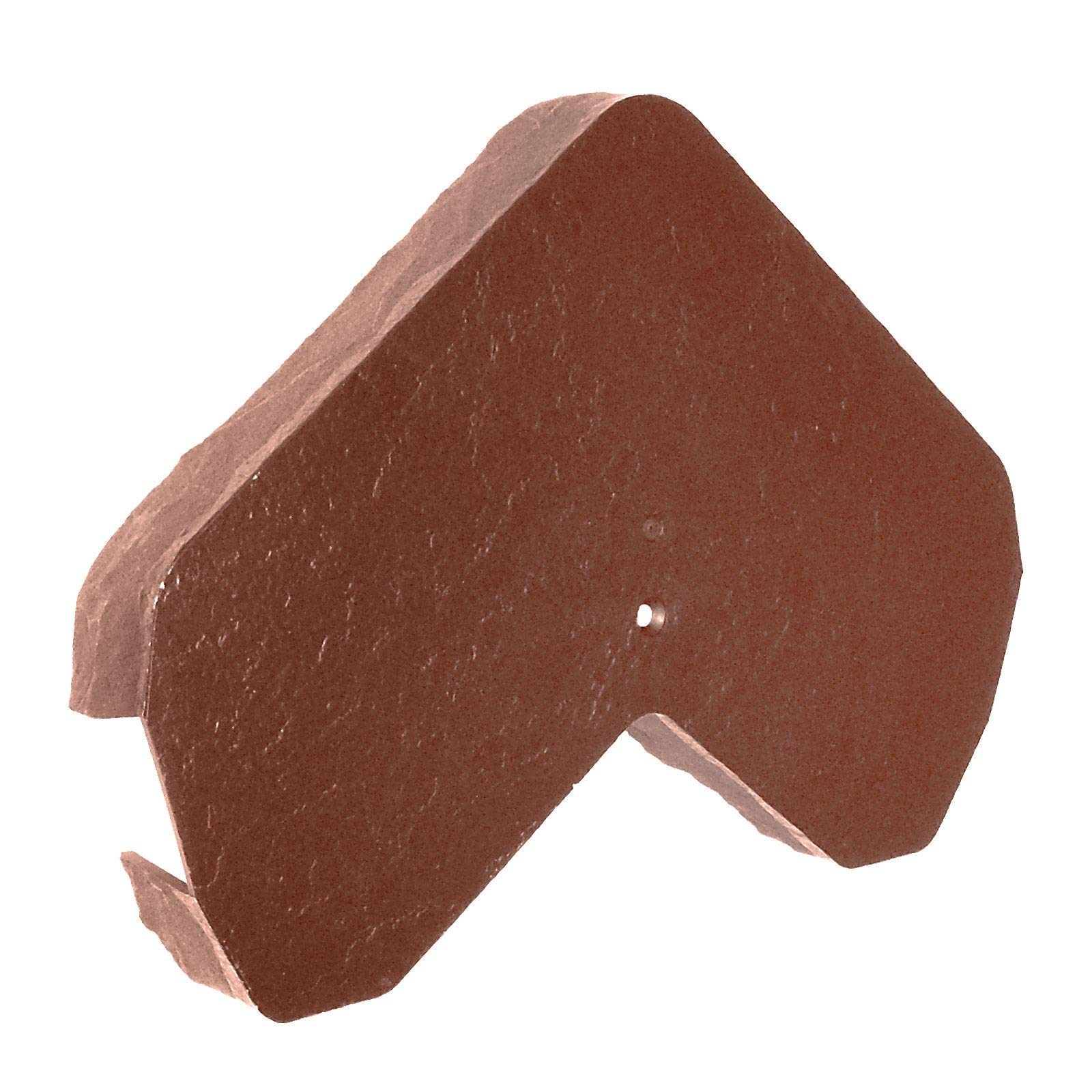 Envirotile Terracotta Enviro Tile Ridge Gable End Cap Slate Roof Lightweight Synthetic Plastic Roofing