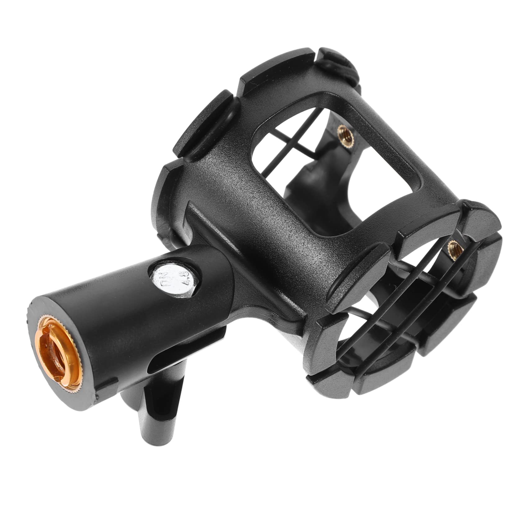 GALPADA Microphone Shockmount Holder Vibration Clip for Broadcasting Podcasting and Studio Recording Durable Plastic and Construction Black