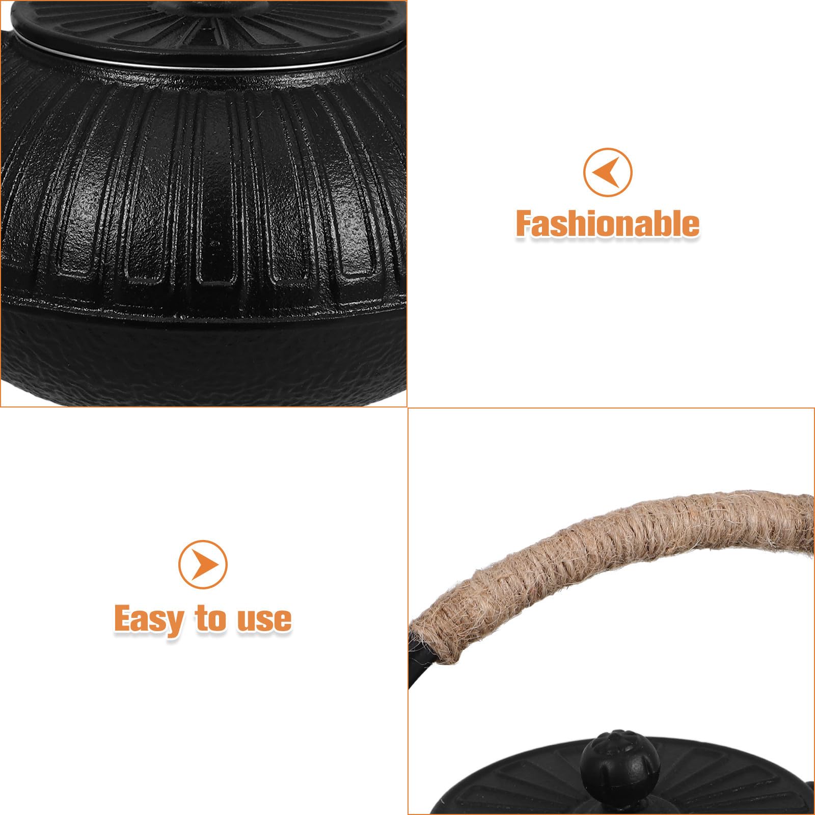 Tetera de Hierro Fundido de Estilo Japonés Infusor para Preparar Té, Capacidad 600ml, Diseño Elegante y Multifuncional Adecuado para Cocina y Compartir en Familia