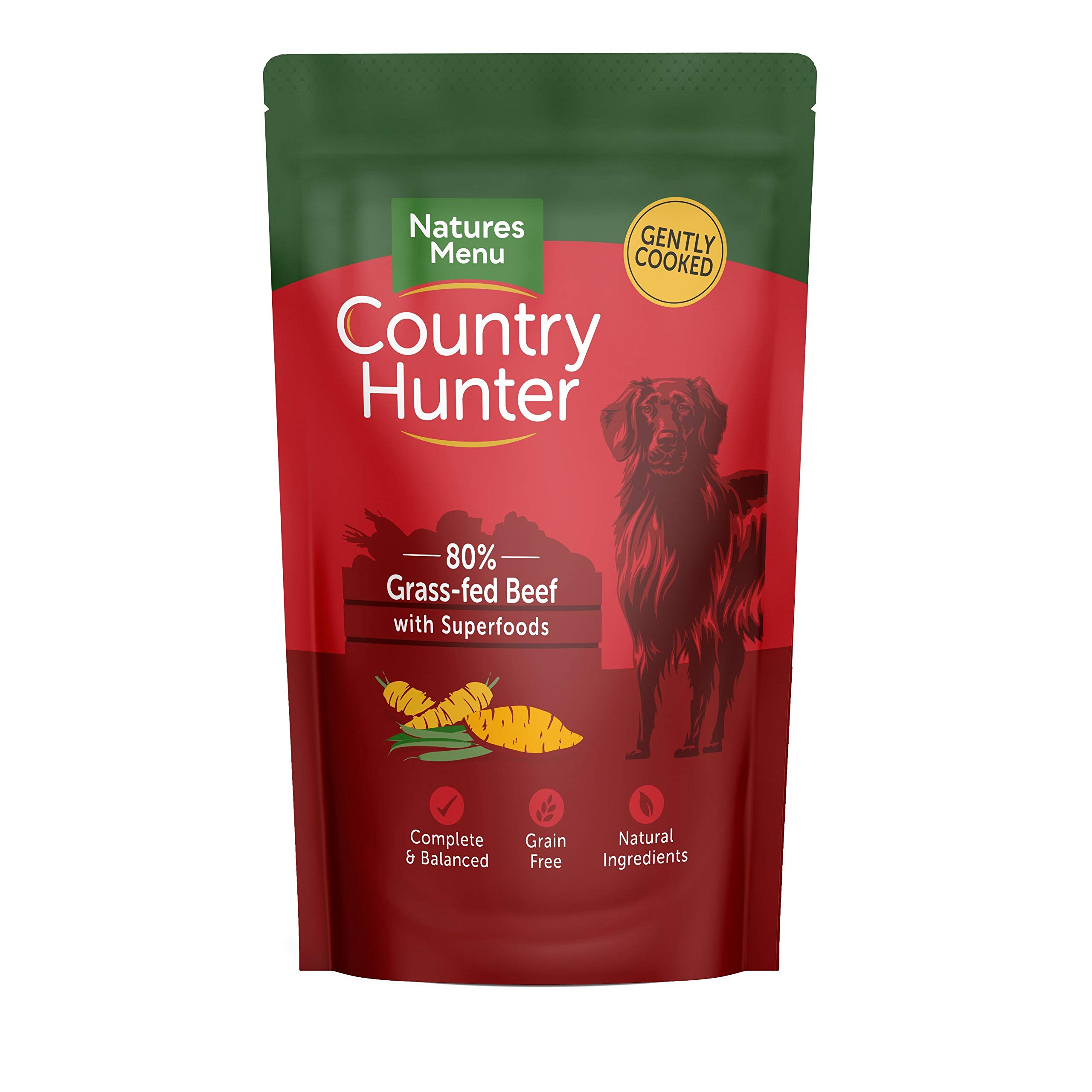 Natures Menu Country Hunter Grass Grazed Beef Pouches - 150g