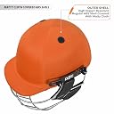 DSC DEFENDER Cricket Helmet for Men & Boys (Adjustable Steel Grill | Back Support Strap | Light Weight | size :Extra Large (Orange) gallery image
