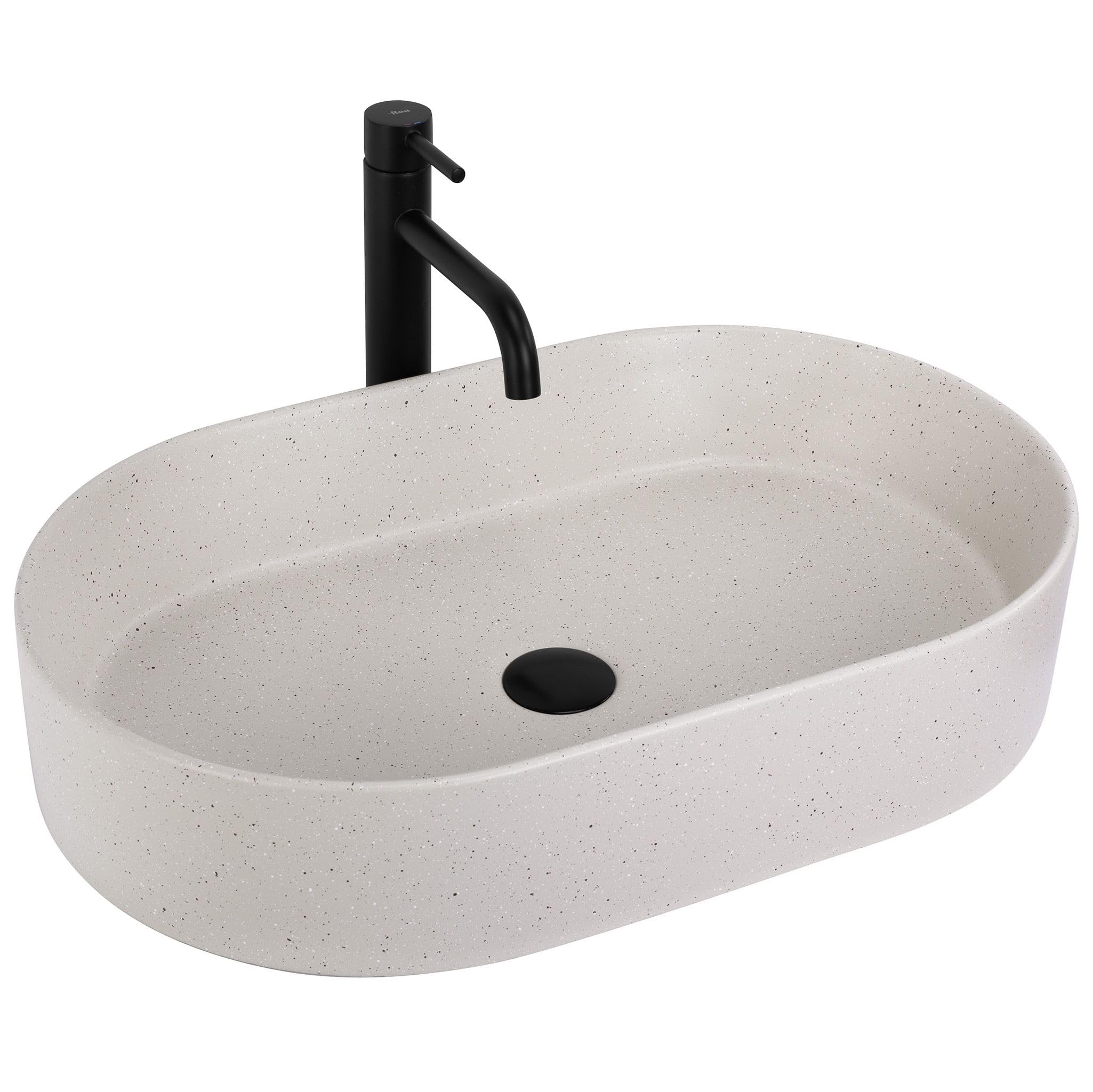 Lavabo Sobre Encimera Rea Nadia 60 Beige 61X38,5X12Cm