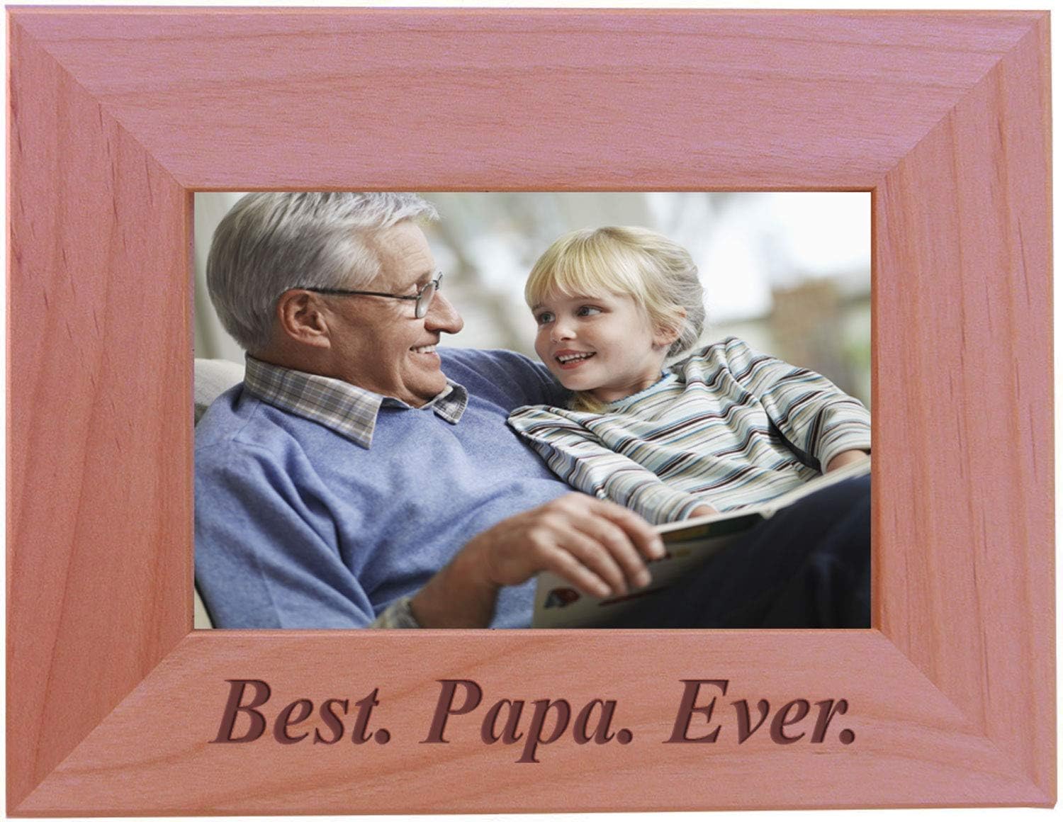 CustomGiftsNow Best Papa Ever - Wood Picture Frame (5x7 Vertical)