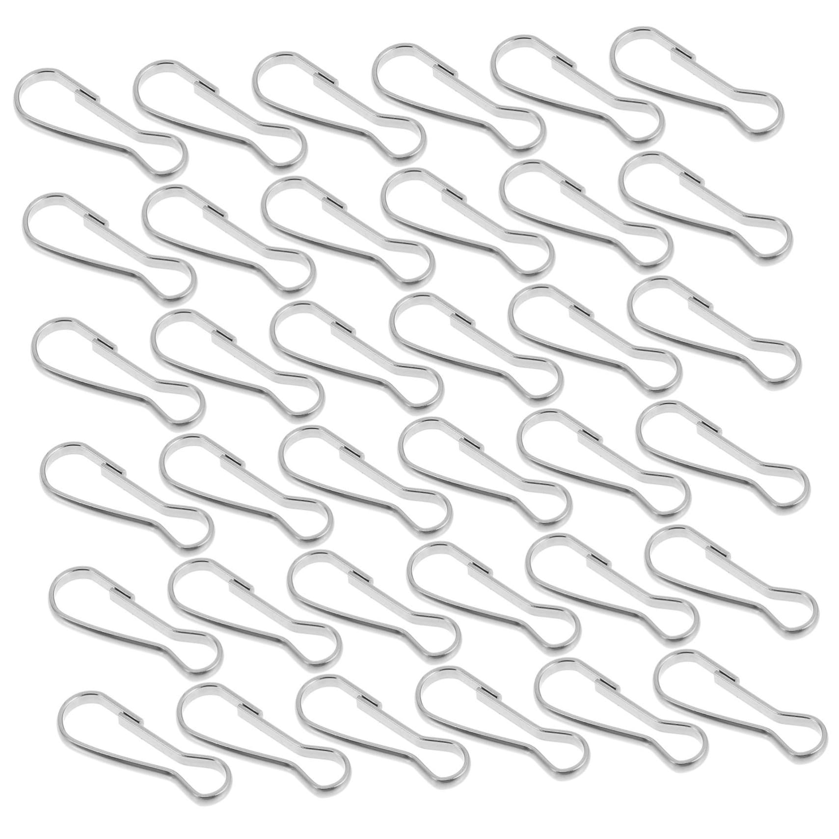 Alipis 100pcs Metal Spring Snap Hooks Clip Key Ring Buckles Practical Spring Buckles for Lanyard Home Office Use