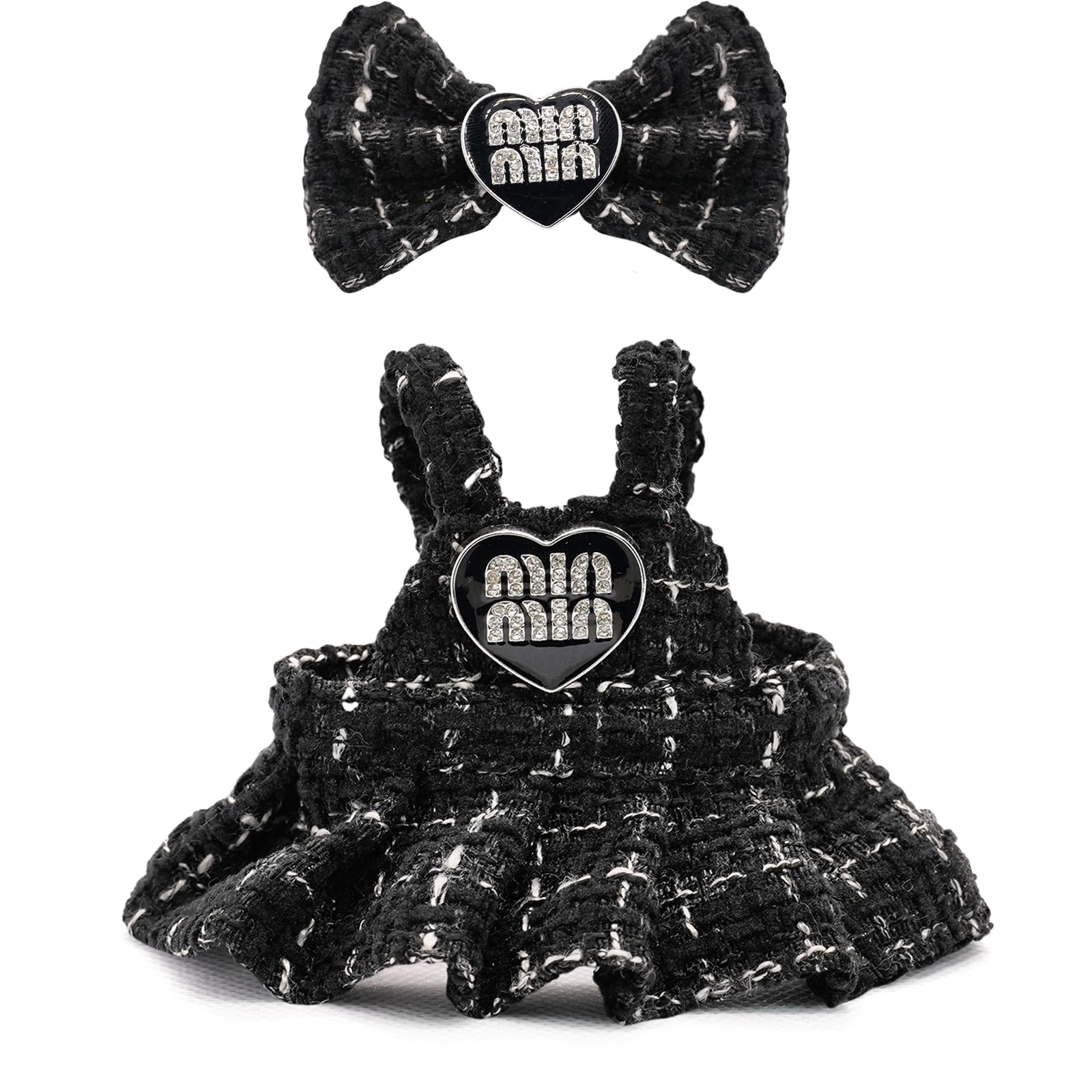 LYBHYQTII Clothes for 17cm Dolls, High-End Fashion Luxury Chic Style Set Outfit with Premium Dolls Accessories for Play & Display - No Doll (Black)