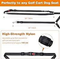 Vista 2 de Correa de asiento para perro para carrito de golf, cinturón de arnés de asiento para perro, evita que los perros salten accidentes de carrito