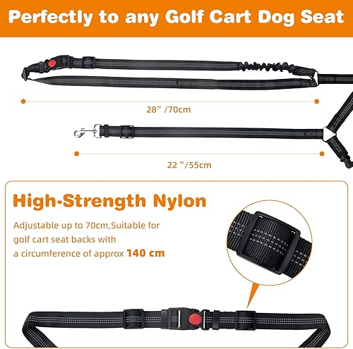 Miniatura 3 de Correa de asiento para perro para carrito de golf, cinturón de arnés de asiento para perro, evita que los perros salten accidentes de carrito de