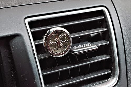 Miniatura 5 de Wild Essentials - Difusor de ventilación de coche de aceite esencial en espiral, colgante de medallón de acero inoxidable con 8 almohadillas de