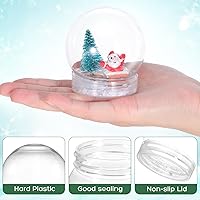 Vista 7 de Globos de nieve para bricolaje, 10 unidades, globo de plástico transparente con tapa de rosca, tarro de globo para manualidades, decoración
