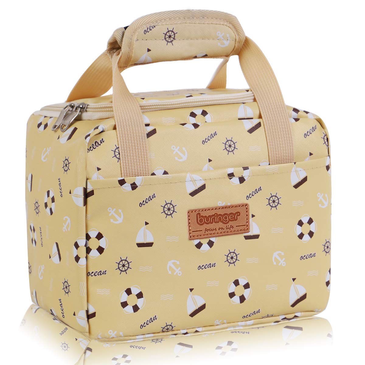 cute yellow lunch bag