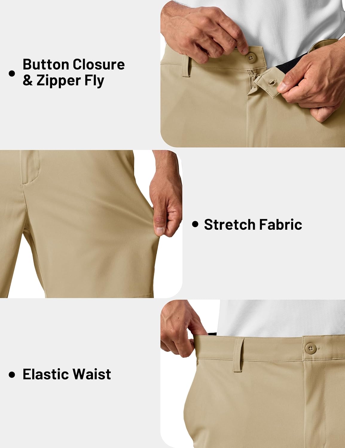 TACVASEN Men's 7" Golf Casual Shorts with 6 Pockets Stretch Lightweight Dress Work Short Flat Front Quick Dry for Summer - Image 5