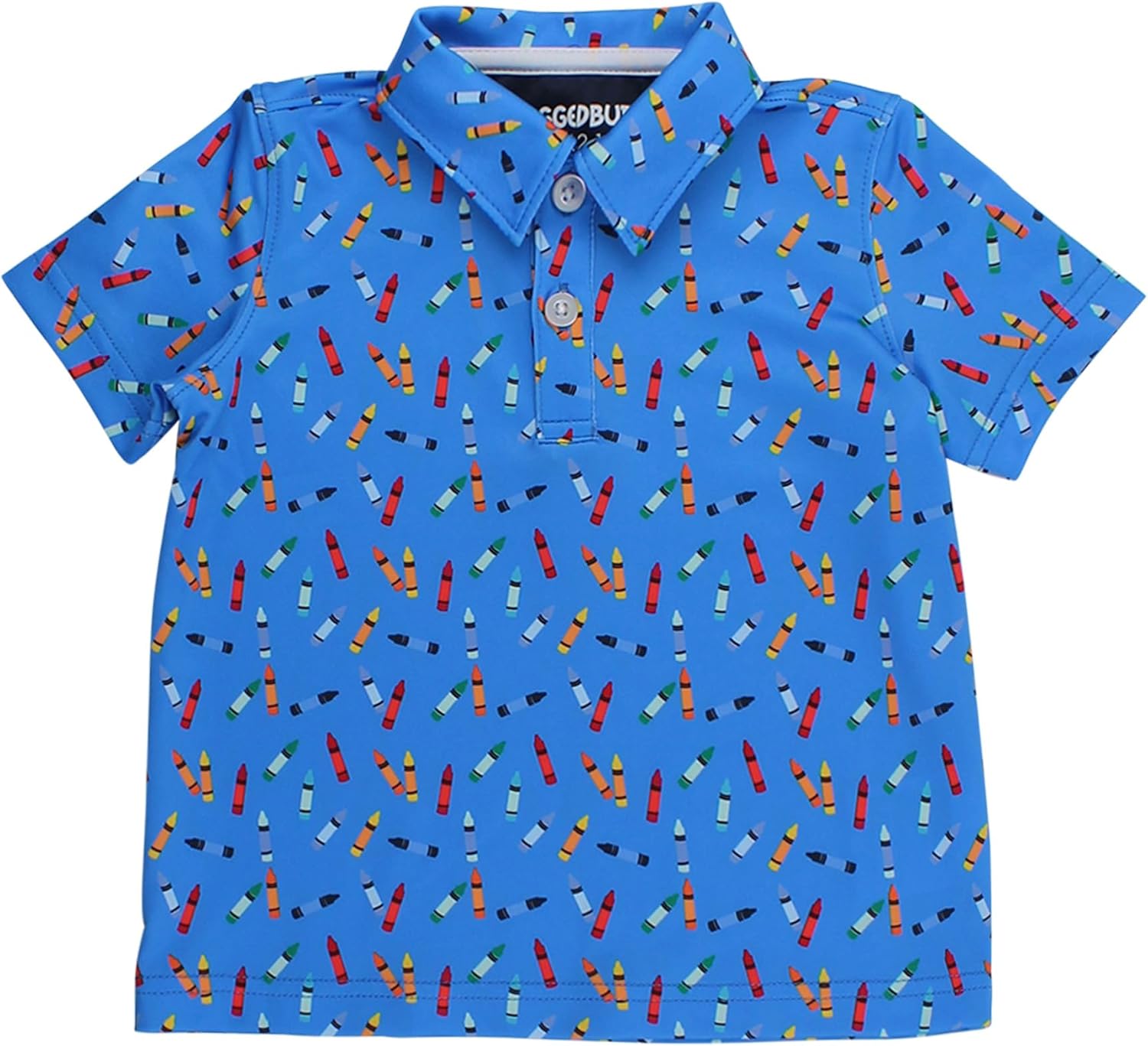 RUGGEDBUTTS Baby/Toddler Boys Knit Collared Short Sleeve Active Performance Polo