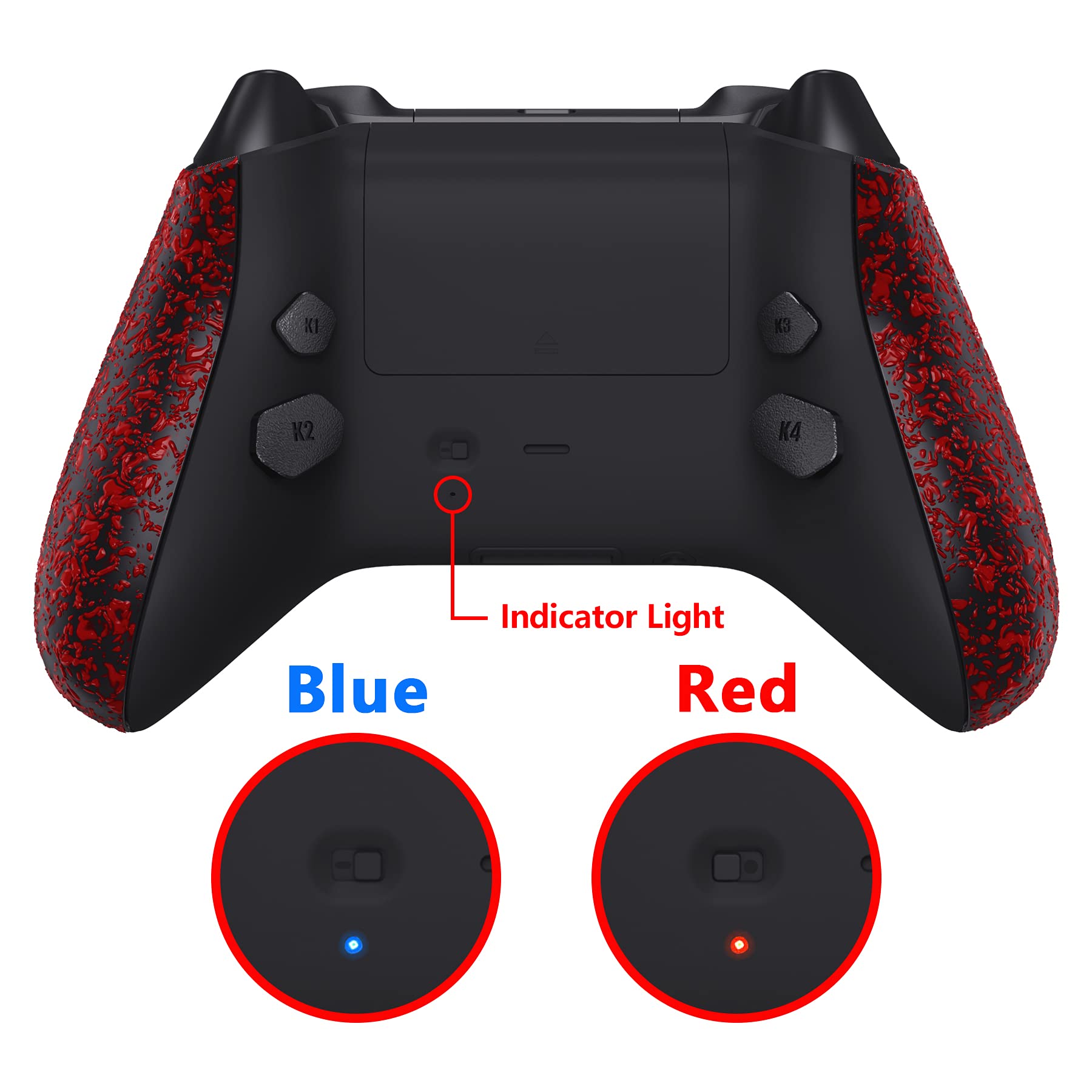 Programmabile Remap Kit per Xbox Series X S Controller Rosso Antiscivolo