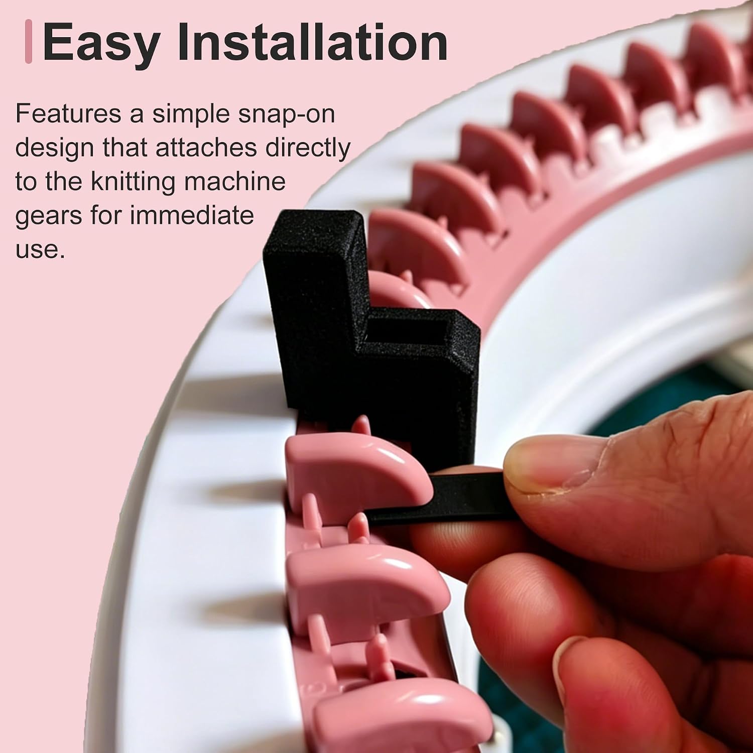 Black Knitting Machine Counter with Yarn Stoper & Clip,Row Counter