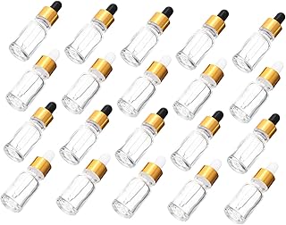 OATIPHO 20 Piezas frasco gotero de aceite esencial cuentagotas botella con gotero para aceite botella de aceite de viaje botella de vidrio con gotero de vidrio páginas blanco