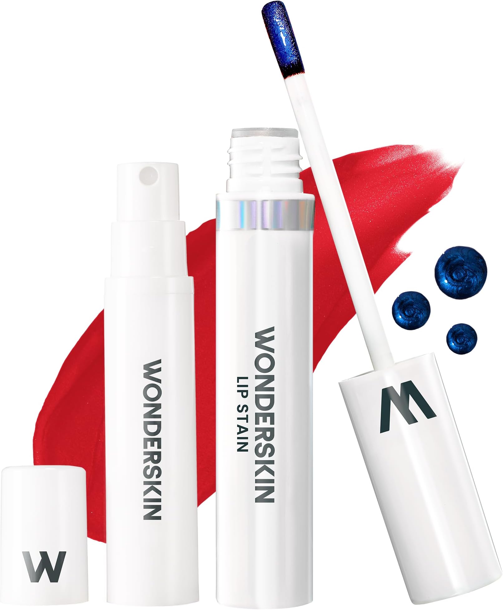 Wonderskin Wonder Blading Lip Stain Peel Off and Reveal Kit - Long Lasting, Waterproof Red Lip Tint, Transfer Proof Natural Lip Stain Kit (Playful)