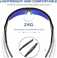 Vista 5 de OXG Juego de 6 gafas de seguridad tintadas para hombres y mujeres, gafas de protección ANSI Z87.1, gafas protectoras resistentes a los arañazos