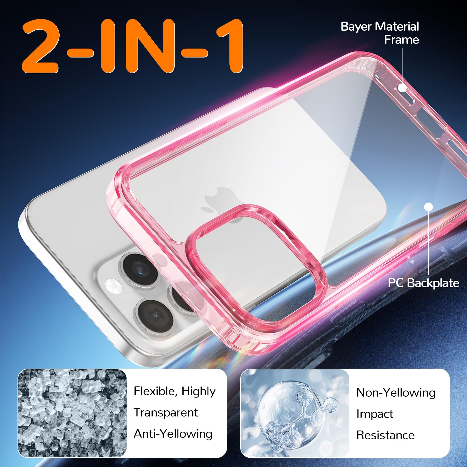 Clear Case for iPhone 15, Ultra Thin, Shockproof TPU Cover, Anti-Yellowing, Crystal Clear, Phone Case for Apple iPhone 15 - Clear — view 17