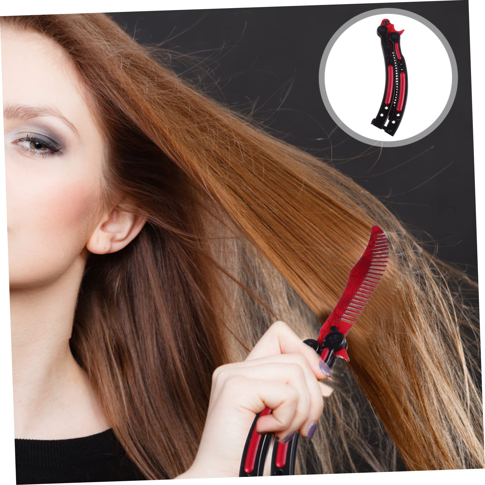 SHERCHPRY Peine De Acero Inoxidable Para Peluquería Peine De Mano Para Mujer y Hombre Para Casa
