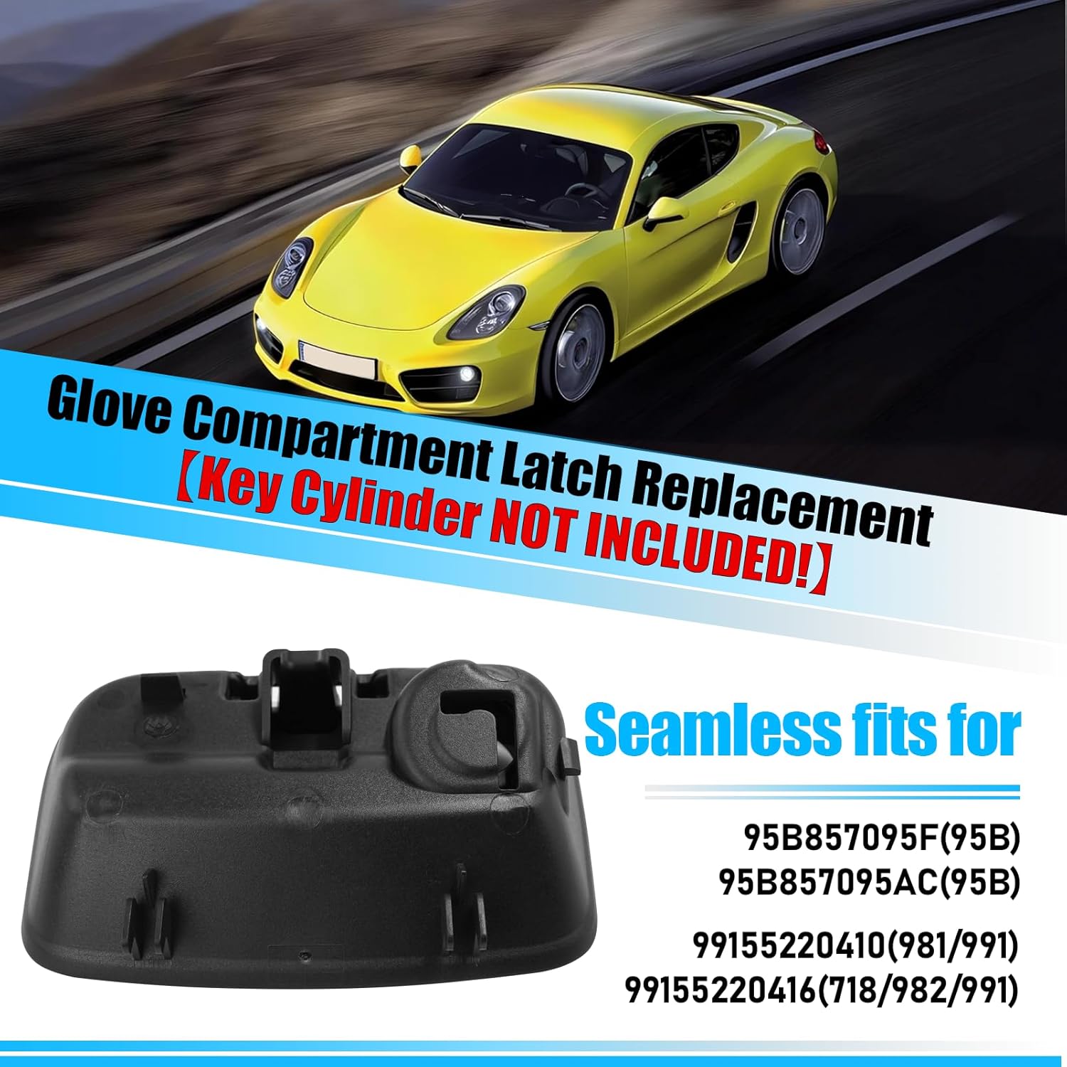 Jaronx Compatible with Porsche Glove Box Latch Handle for Macan 2014-2025/718 2016-2023/Cayman 2012-2015/Boxster 2012-2025/Panamera 2010-2016/911 2012-2018, Glove Box Storage Box Release Handle