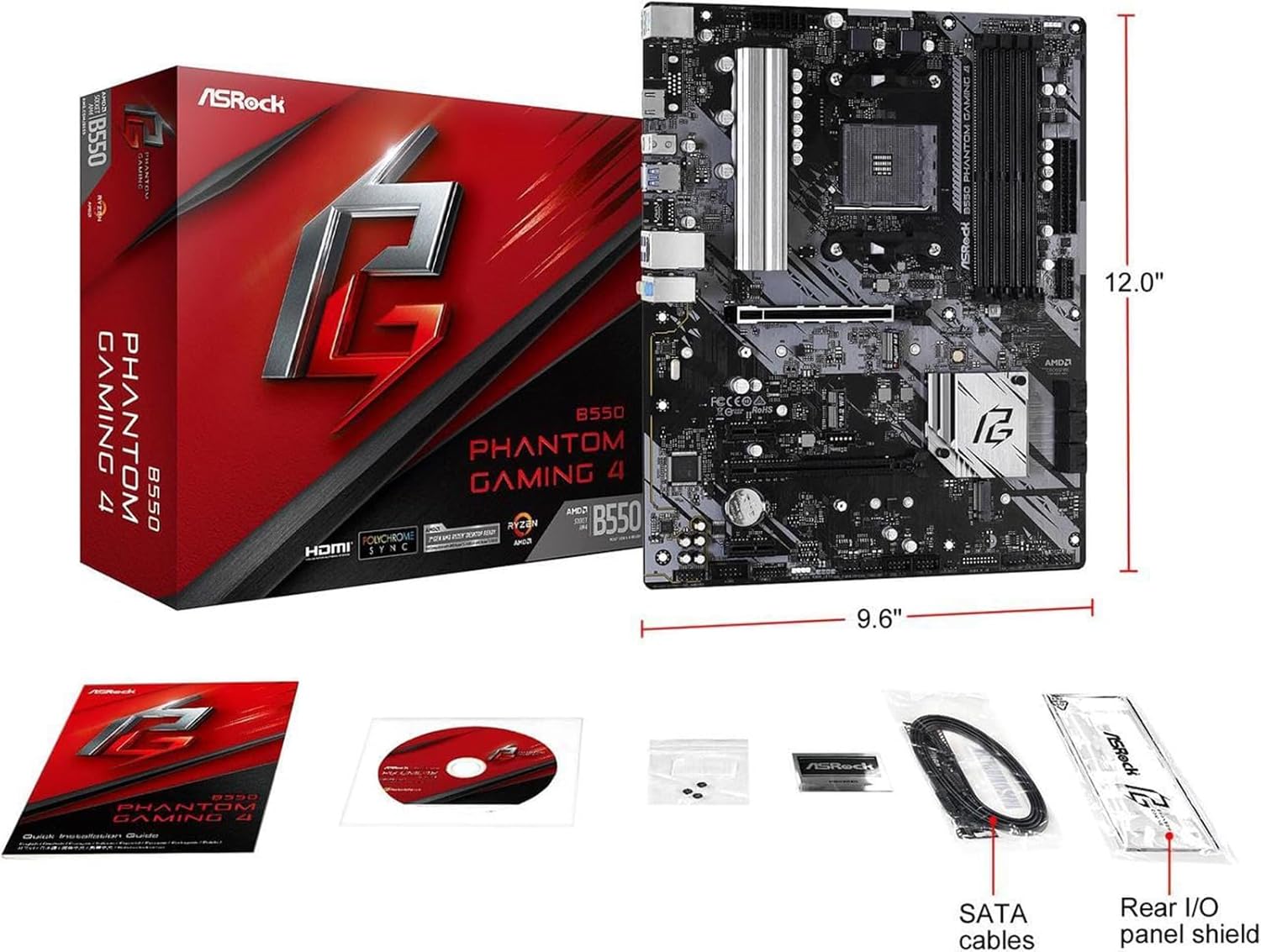 MICRO CENTER AMD Ryzen 5 5500 Desktop Processor with ASRock B550 Phantom Gaming 4 AM4 Motherboard