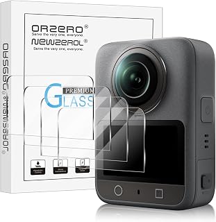 Orzero (4 Pack) Camera Screen Protectors Compatible for DJI Osmo 360 Accessories, Protector De Pantalla Tempered Glass 9H High Definition Clear Anti-Scratch Bubble-Free