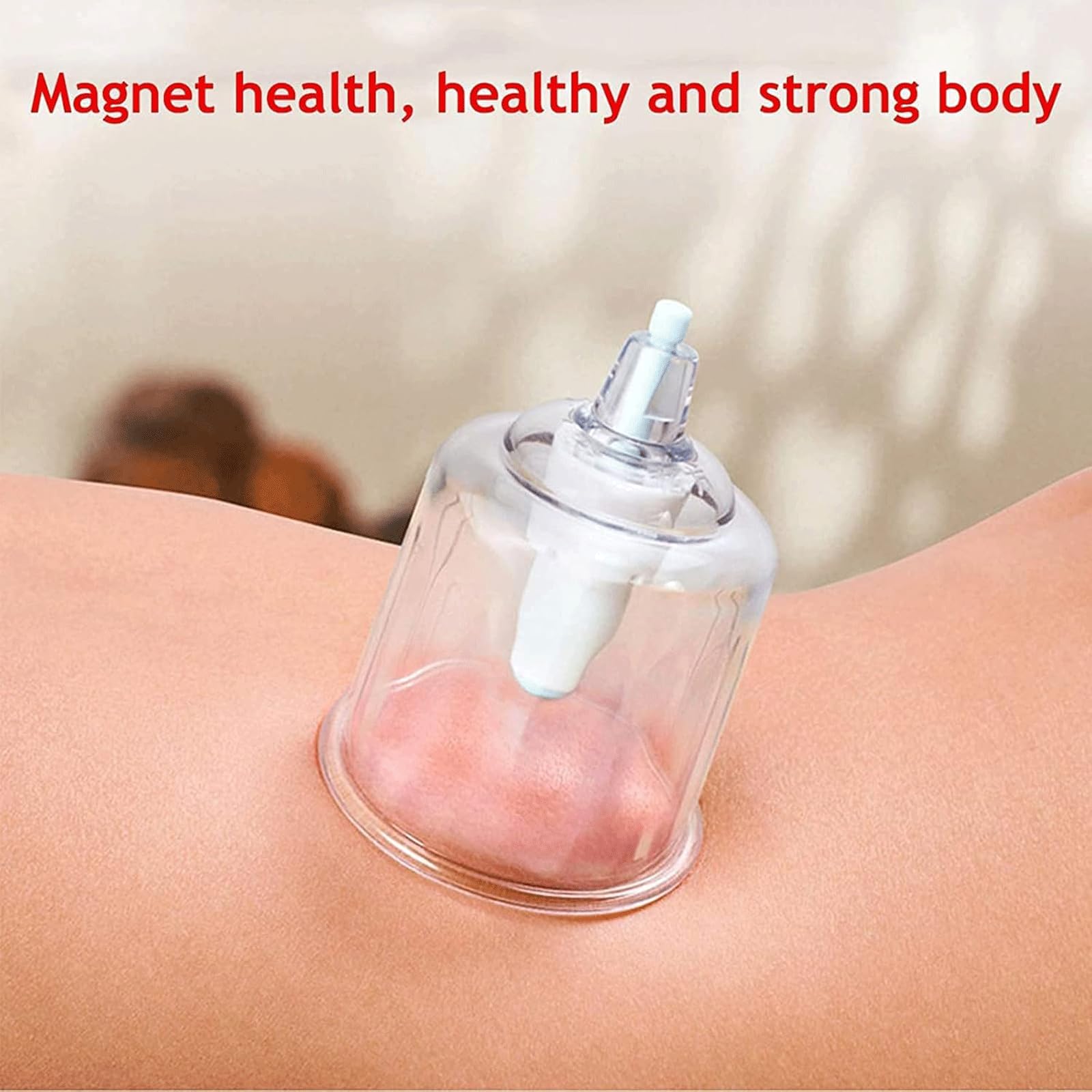 Kit massaggiatore per Il Corpo da 12 Tazze Set di Attrezzature per coppettazione Dispositivo per Terapia di aspirazione con coppettazione sottovuoto con Maniglia di pompaggio