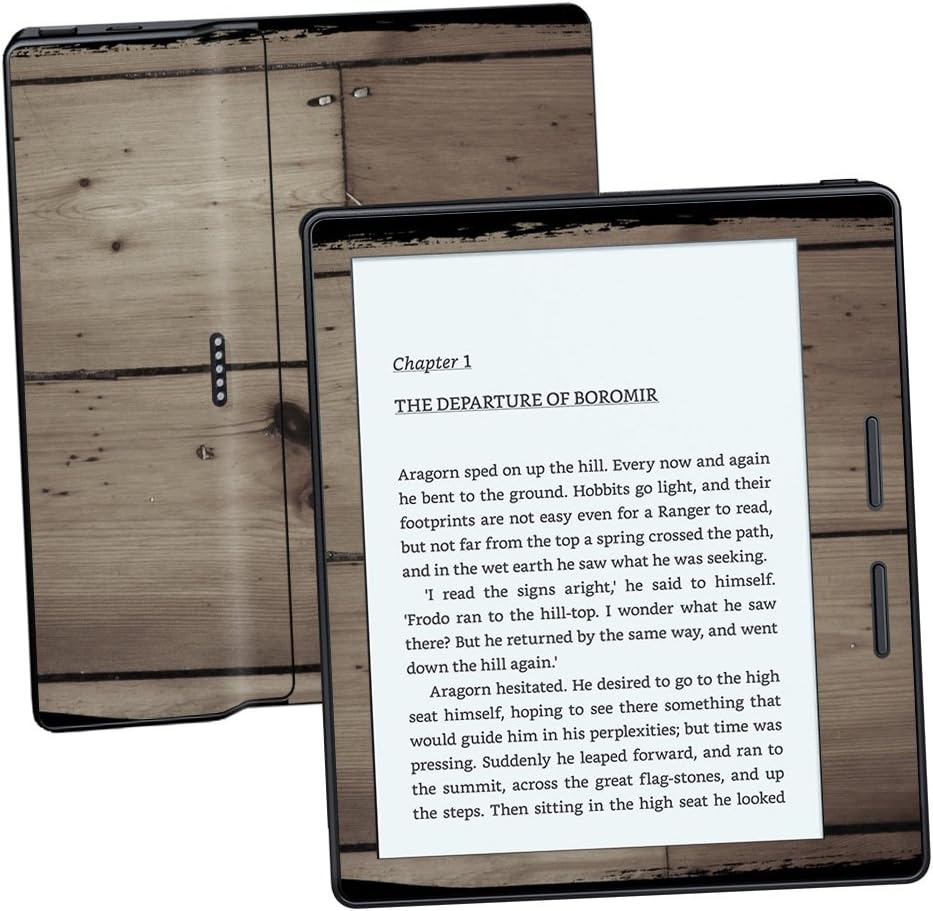 MightySkins Skin Compatible with Amazon Kindle Oasis 6" (8th Gen) - Wooden | Protective, Durable, and Unique Vinyl Decal wrap Cover | Easy to Apply, Remove, and Change Styles | Made in The USA