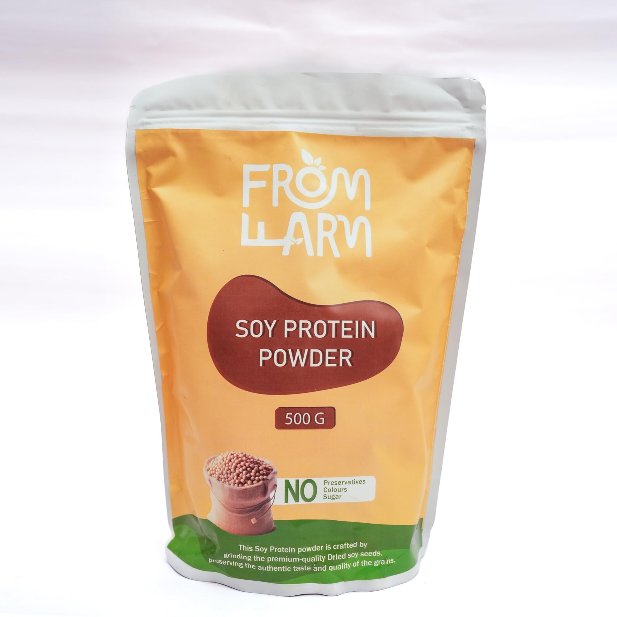 Soy Protein Powder with Ground Soy Beans for Plant-Based Protein, Suitable for Shakes and Cooking, Single-Ingredient Style Powder, 500 g Pouch-image-1