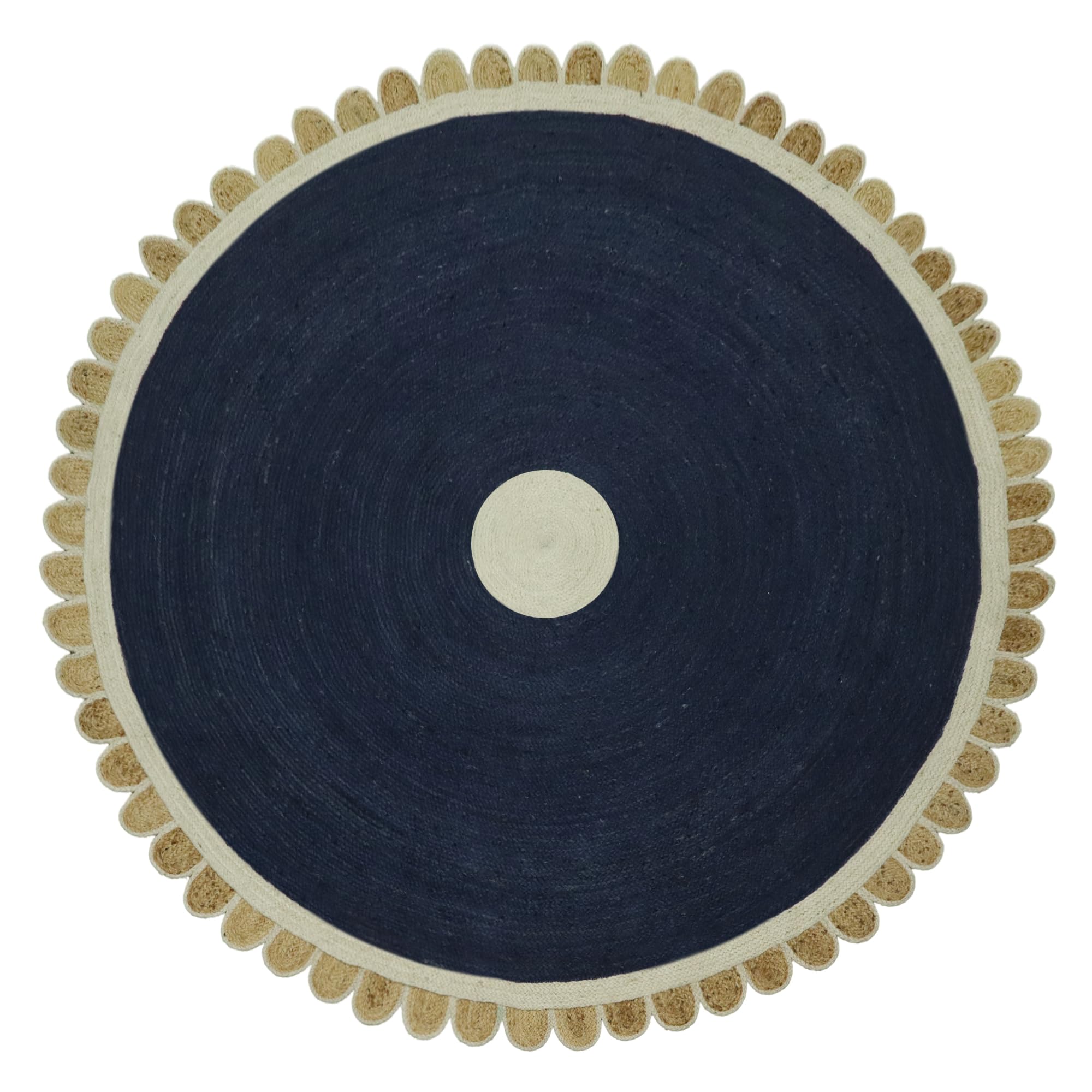 Tapis d'intérieur et d'extérieur rond en jute pour salon 2,4m