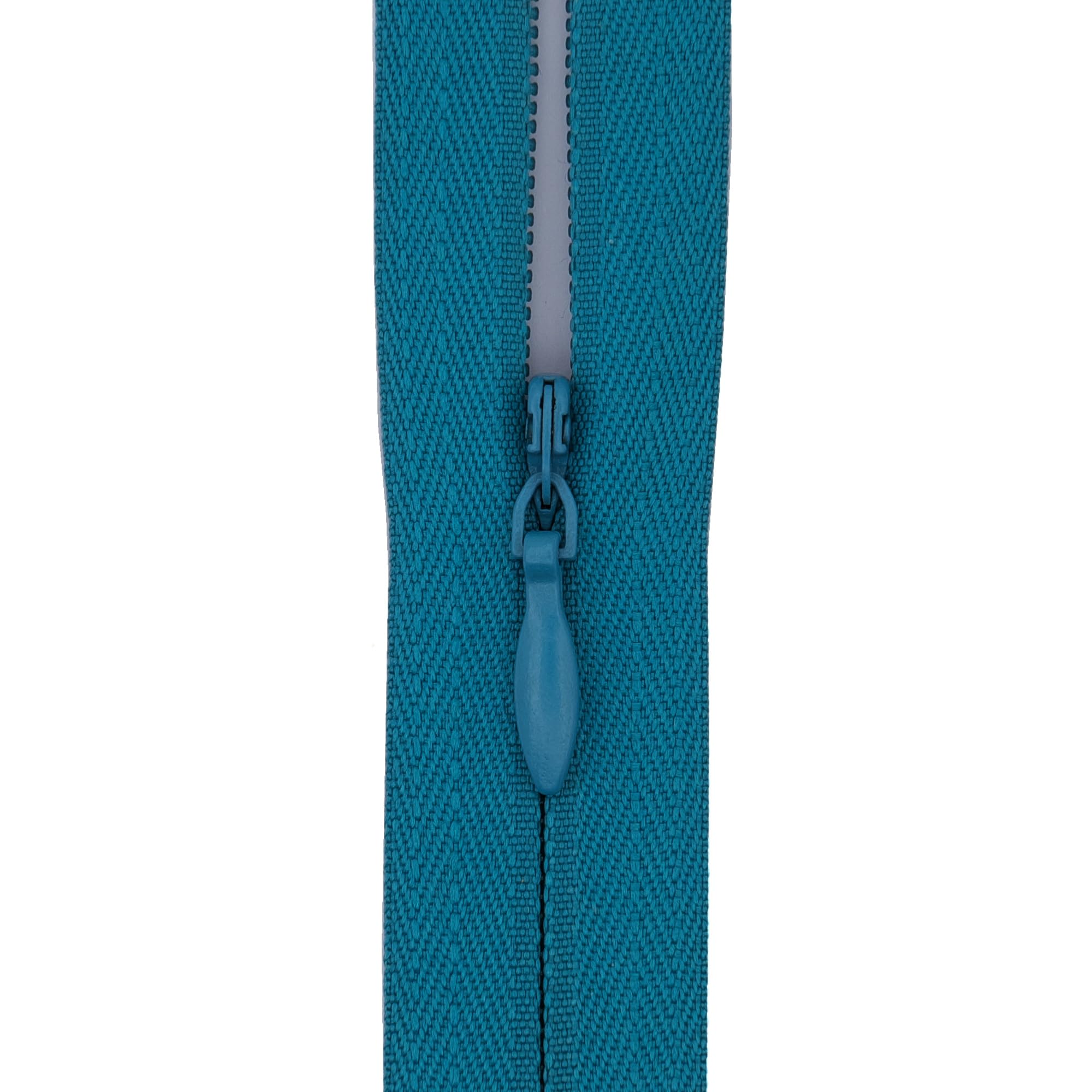 #3 Invisible Zip 16 Inch (40cm) – Close-End with Woven Tape for Sofa Cushions, Pillows & Dress Backs - Professional Hidden Nylon Zips for Home Decor & Dressmaking -5 Zips (Deep Blue-Teal)
