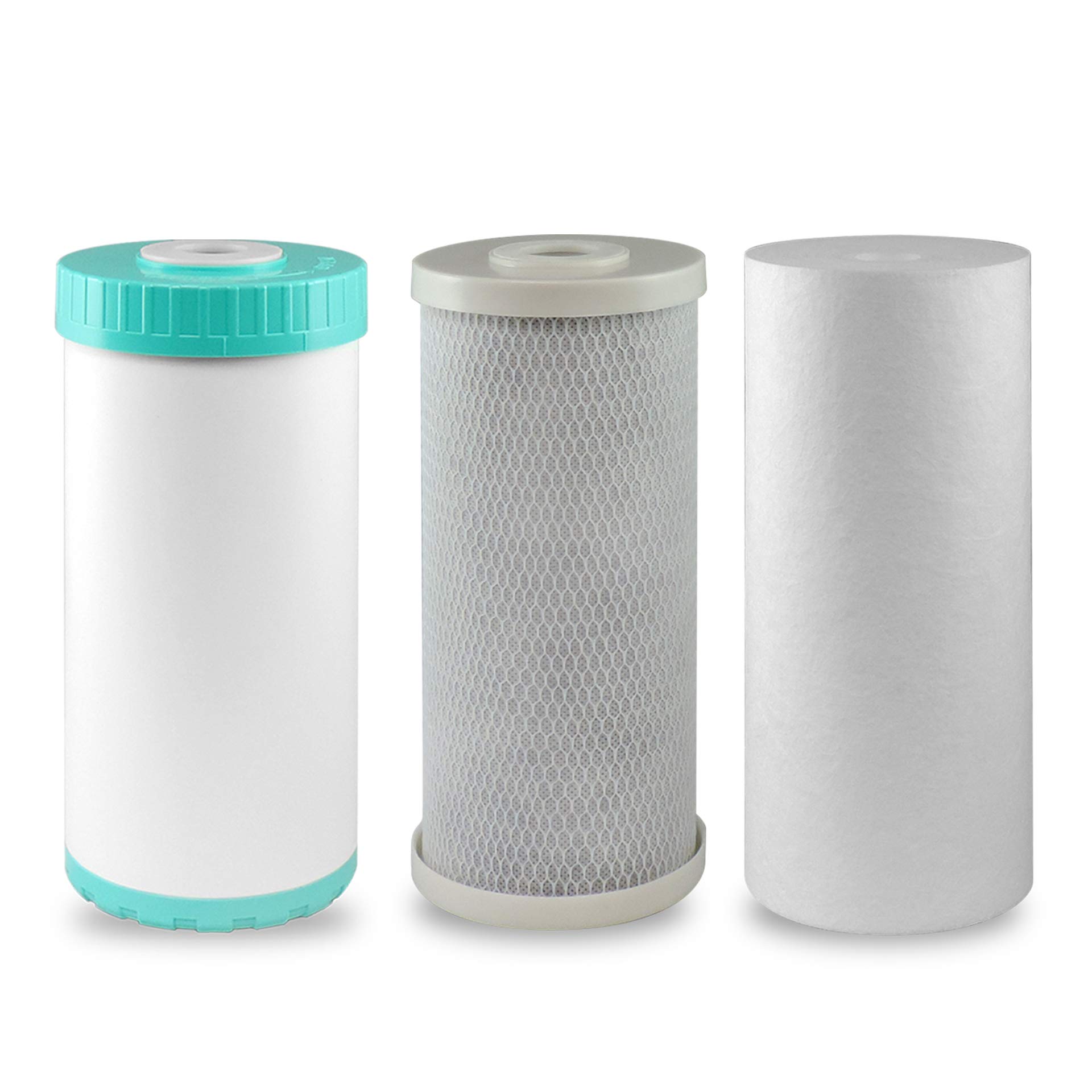 10" BB Iron Buster Filter Set (3-pack) for Whole House Water Filtration Systems w/ 10" x 4.5" Sediment, Iron Manganese Reduction, CTO Carbon Block Water Filters