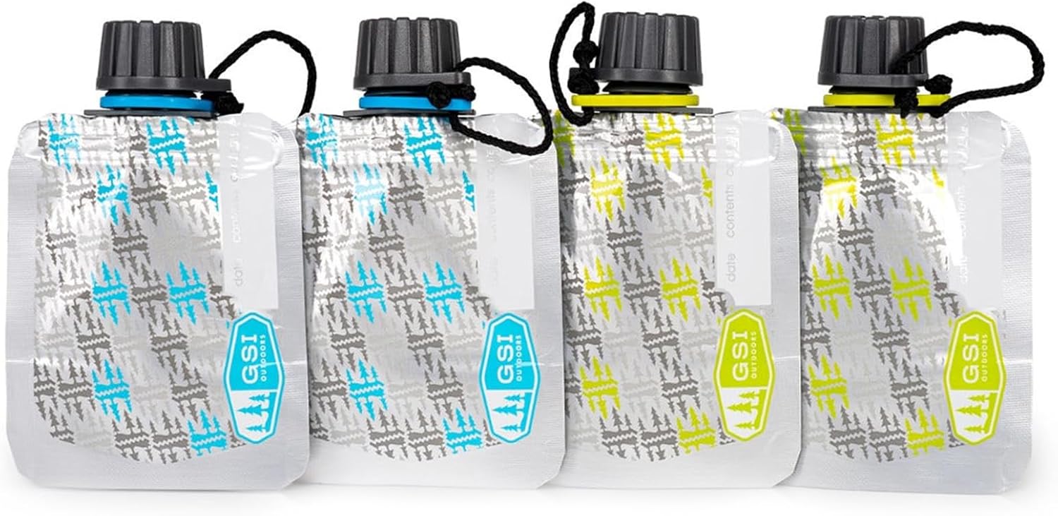 GSI Outdoors Soft-Sided Condiment Bottle Set, 4 x 2 fl oz