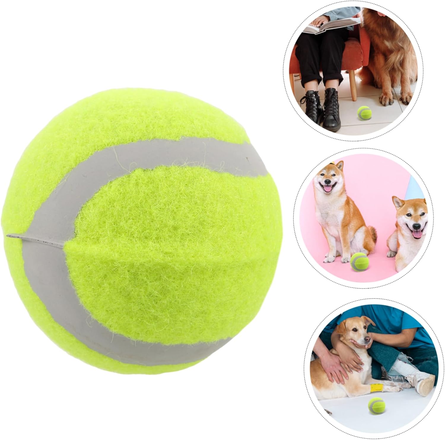 VANZACK 22pcs Dog Tennis Rubber Chew Toys for Large Medium and Small Dogs Interactive Pet for Training and Exercise