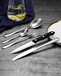 24 Piece Silverware Set Service for 4,Premium Stainless Steel Flatware Set,Mirror Polished Cutlery Utensil Set,Durable Home Kitchen Eating Tableware Set,Include Fork Knife Spoon,Dishwasher(Silver)