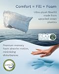 ViscoSoft 3 inch Twin XL Mattress Topper - Cooling Memory Foam Bed Topper for College Dorm - Pillow Top Dual Layer Extra Long Mattress Pad - Dorm Room Essentials - Hybrid Lux