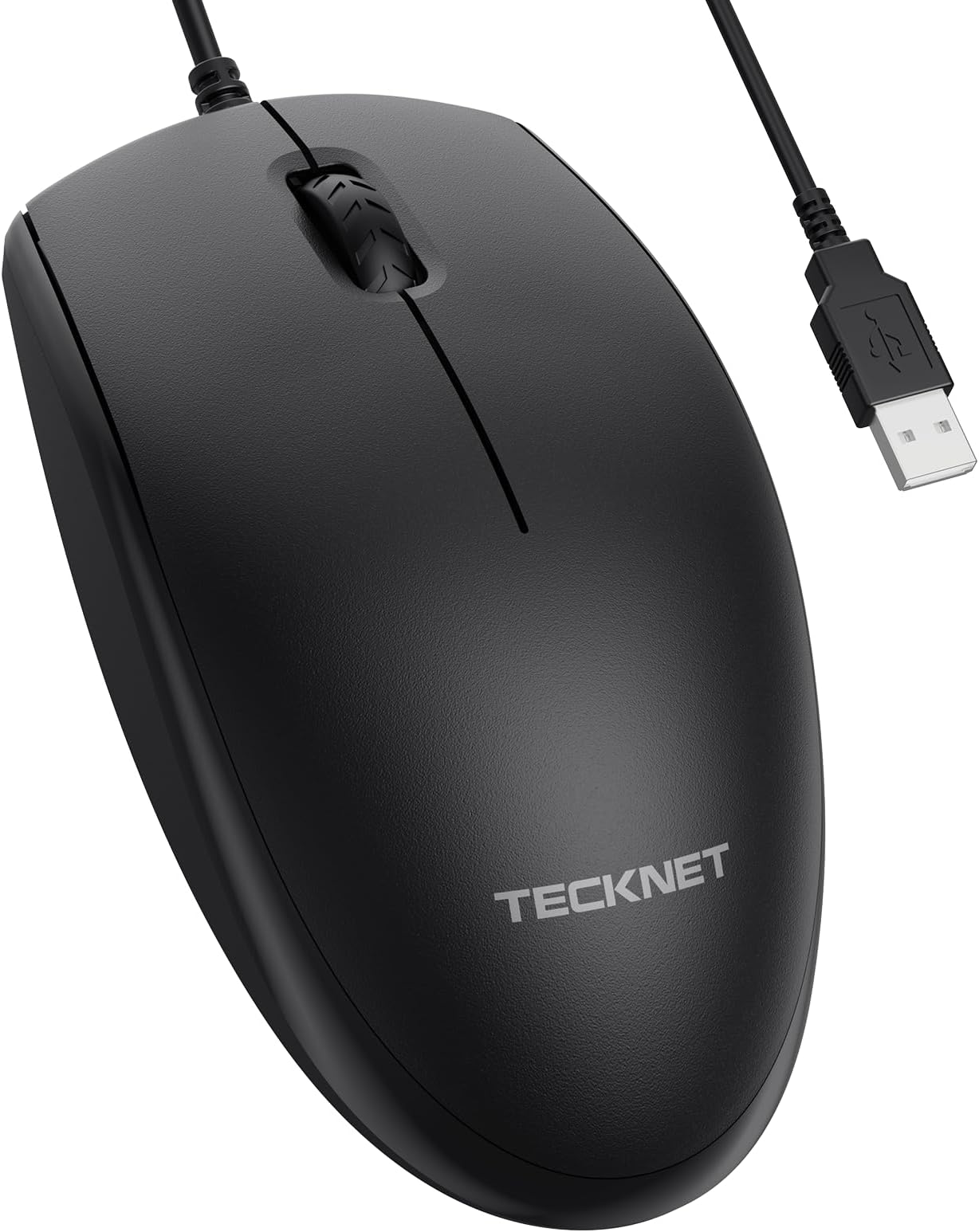 – TECKNET Wired Mouse, Mice Wired Optical USB Computer Silent Mouse With DPI Tracking, Gaming Grade Sensor, 3 Buttons, Business Office Mouse PC/Laptop, Corded Mouse for Graphic Design (Black, Medium)