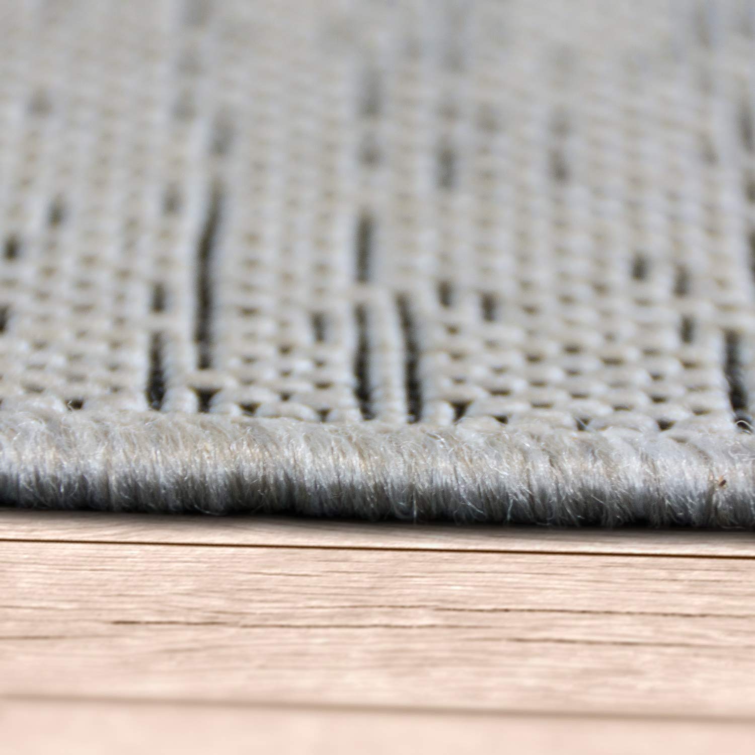 Paco Home Outdoor Rug Garden Kitchen Rug Garden Rug Modern, Size:80x150 cm, Colour:Grey 10