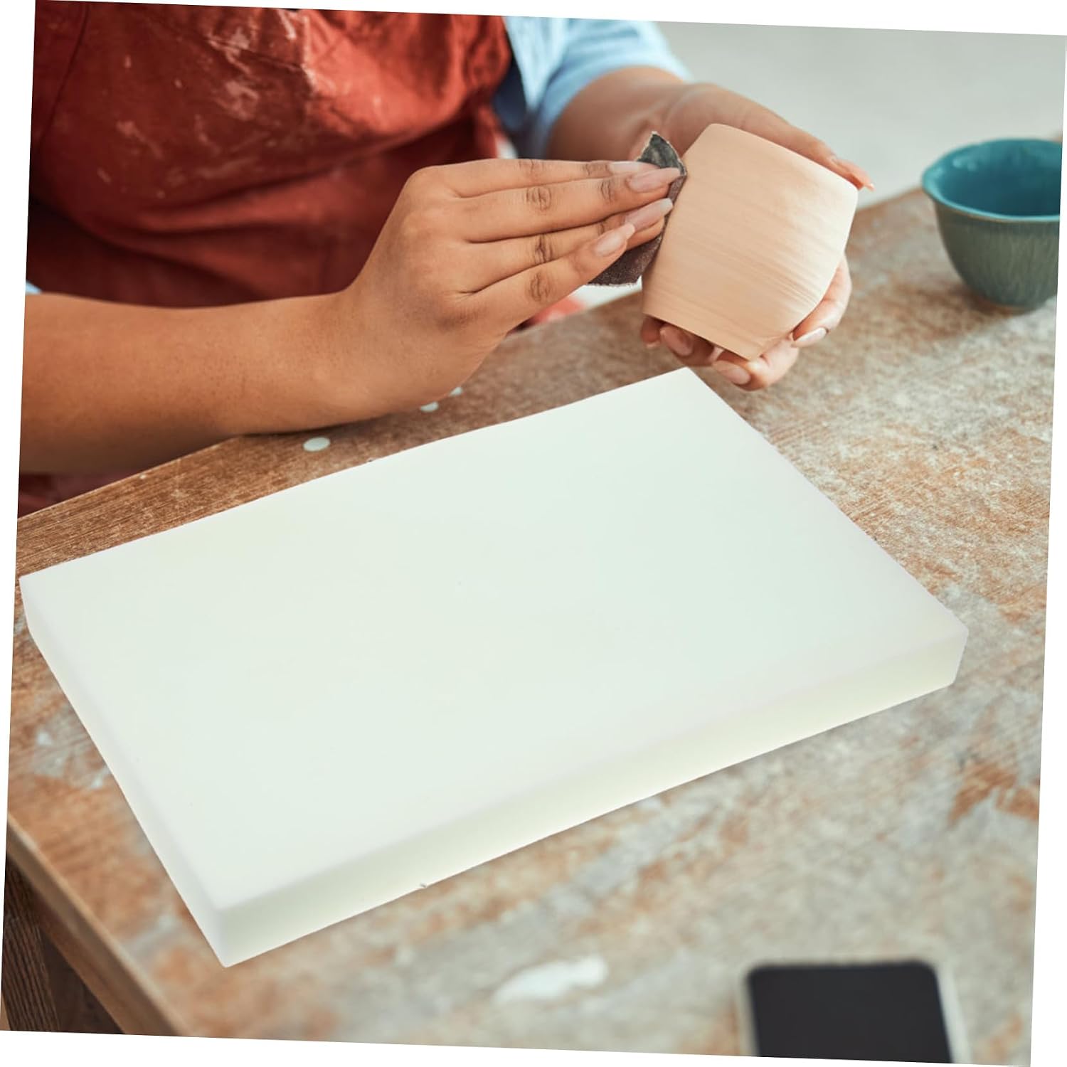 DOITOOL High Density Foam Pad for Pottery Crafting Adaptable Cushion for Pottery Studios and Classes Cuttable Foam Sheet for Enhanced Comfort and Stability