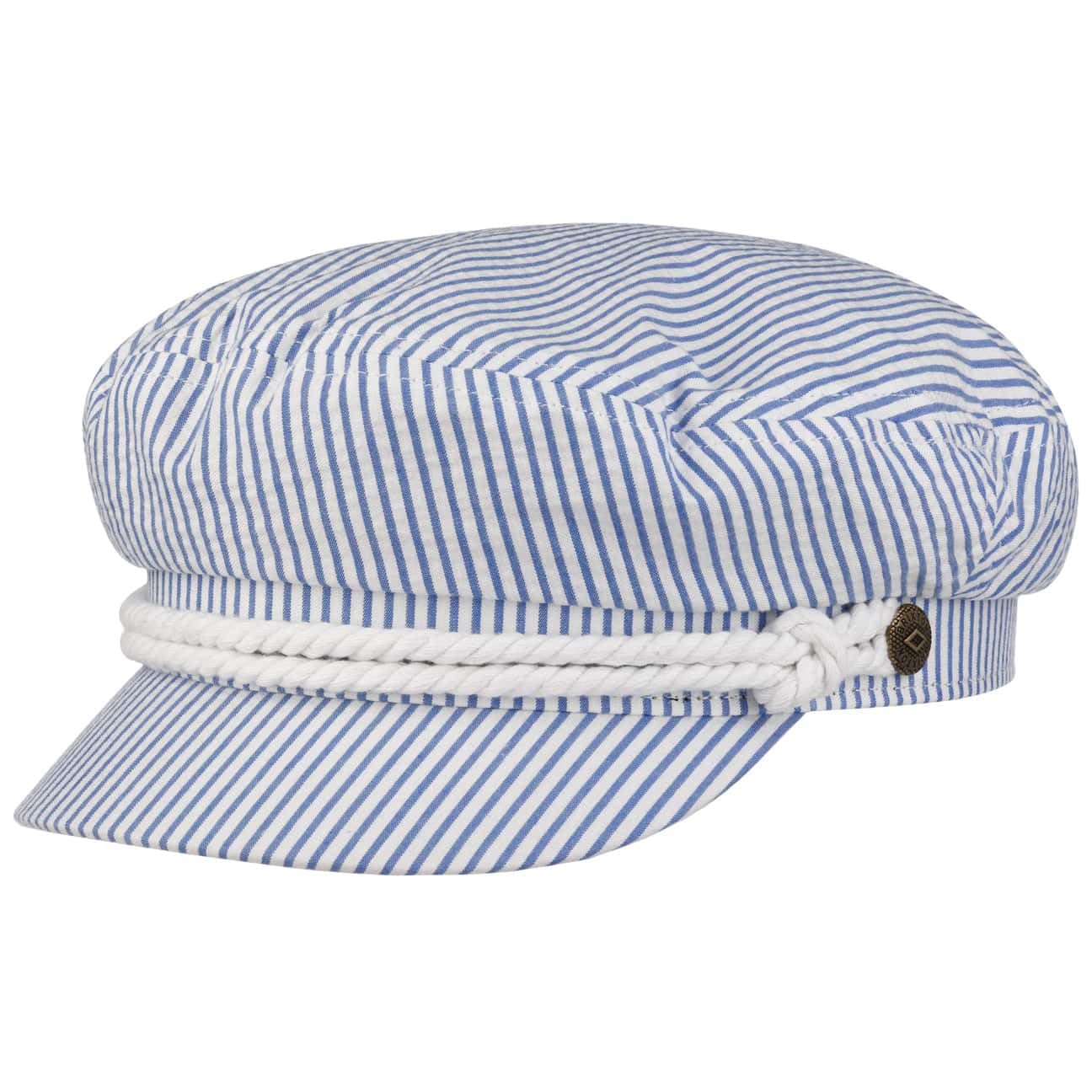Brixton Twotone Stripes Fiddler Elbsegler Baker-Boy-Mütze Schirmmütze Ballonmütze Kapitänsmütze Damen - mit Schirm, Futter, Futter