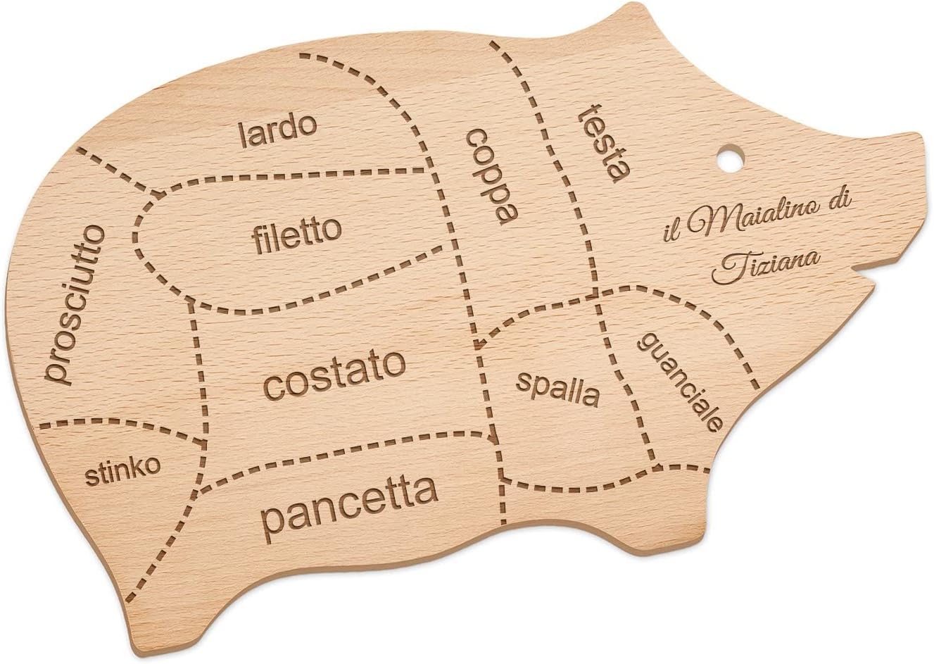 Set Tagliere Formaggio Maverton - 3 Coltelli + Forchetta In Legno Con Incisione Personalizzabile, Ø25cm - Foto 9