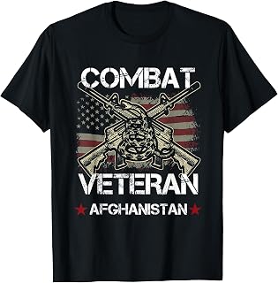 Combat Veteran Afghanistan War Vet American Military Gift T-Shirt