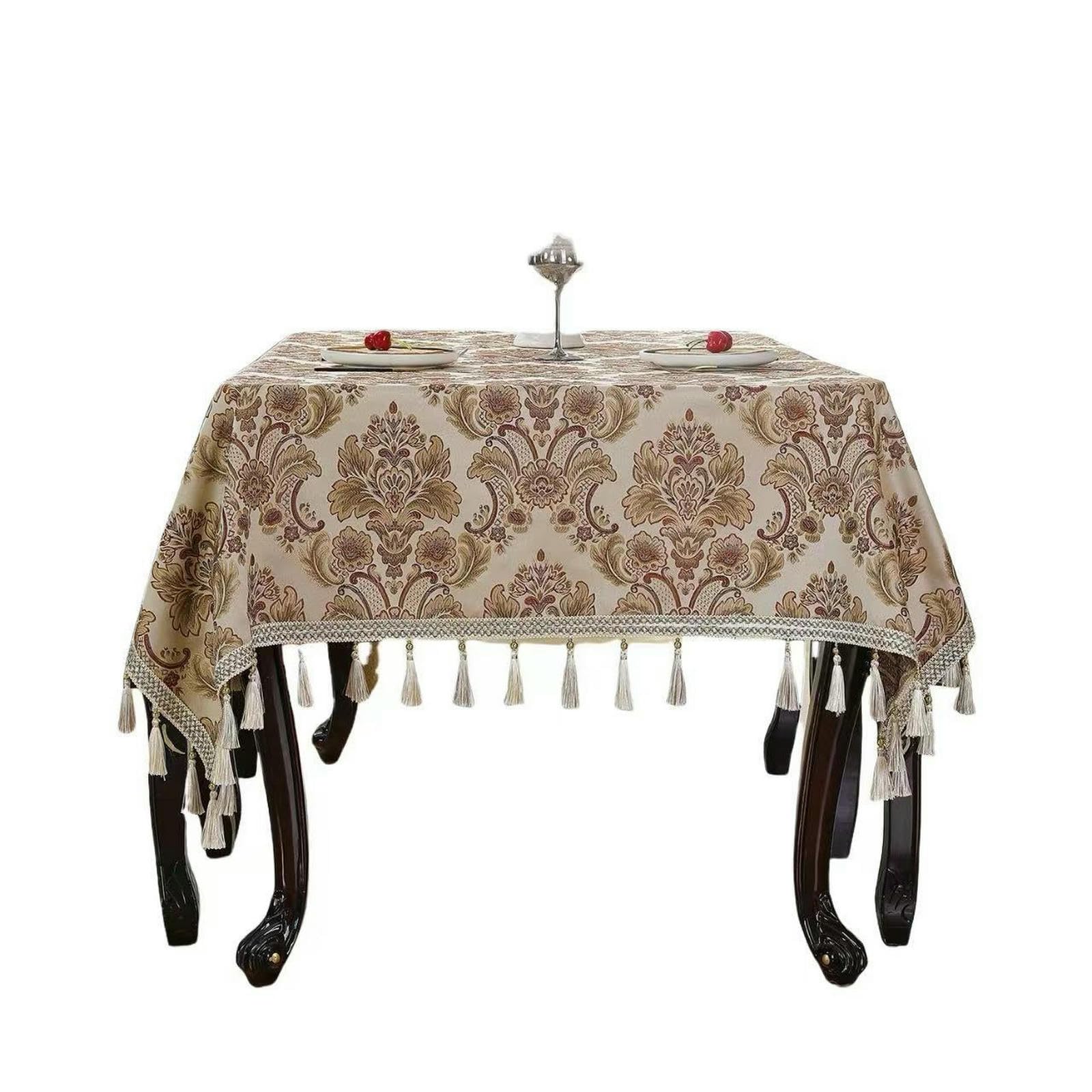 tovaglia per Uso Domestico, Antipolvere E Antimacchia, Ricamata-blu-150 * 250