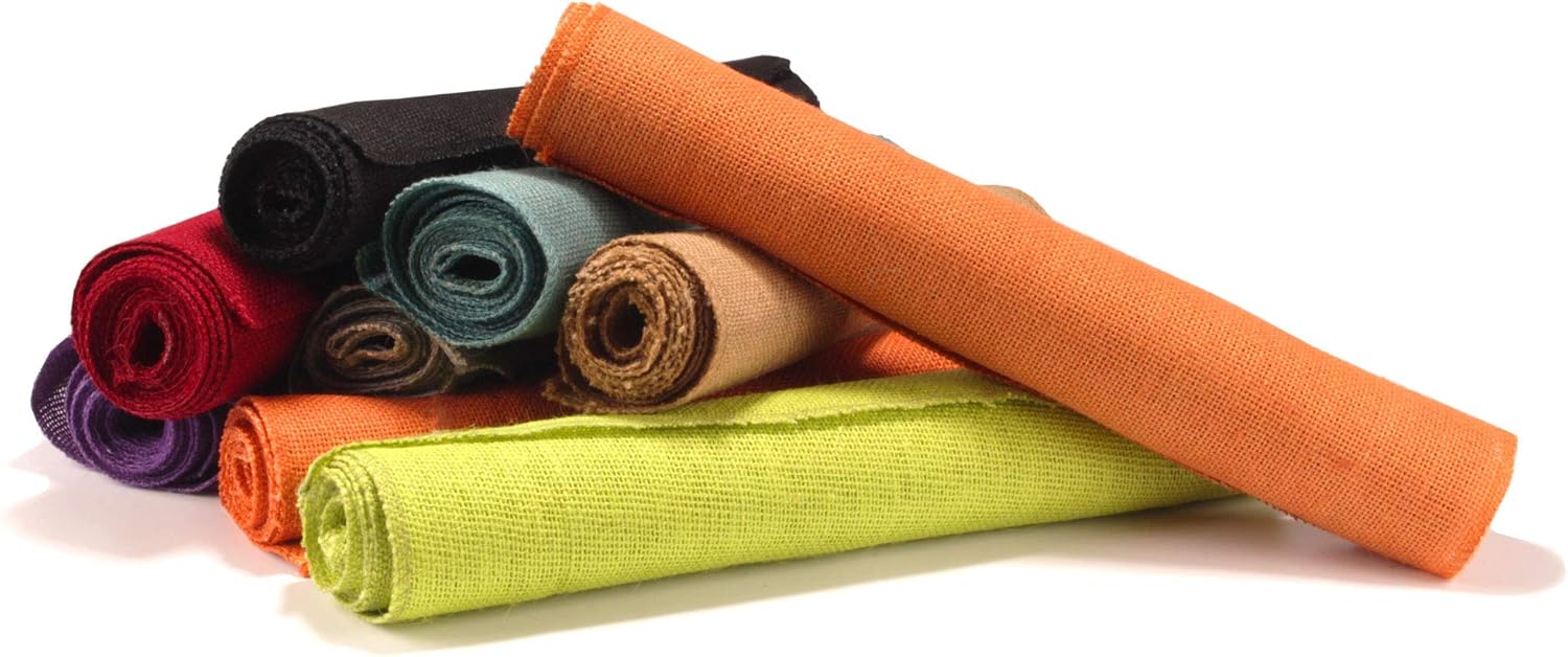 BambooMN Green 15" x 88" Vintage Burlap Table Runner for Rustic Wedding Bridal Shower Bachelorette Graduation Party Table Decor Decorations, 6 Pieces