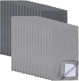 30 paños para pulir plata, 6.0 x 8.0 in, paño limpiador de microfibra para joyas de plata de ley, oro, cubiertos, diamantes, piedras preciosas, monedas (gris, gris claro)