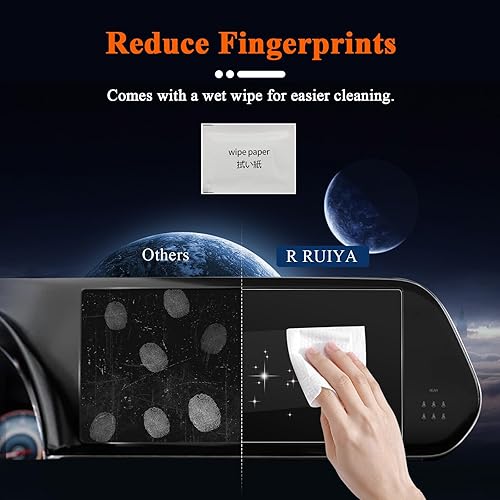 Miniatura 3 de RUIYA - Protector de pantalla de navegación para pantalla táctil de caligrafía limitada 2020 2021 2022 2022, vidrio templado transparente HD para