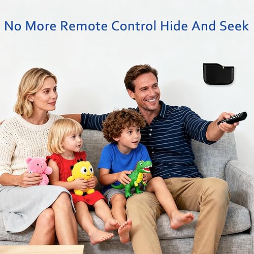 Miniatura 9 de SUNFICON Soportes de control remoto de montaje en pared, paquete de 3 soportes adhesivos para reproductor multimedia, organizador universal para