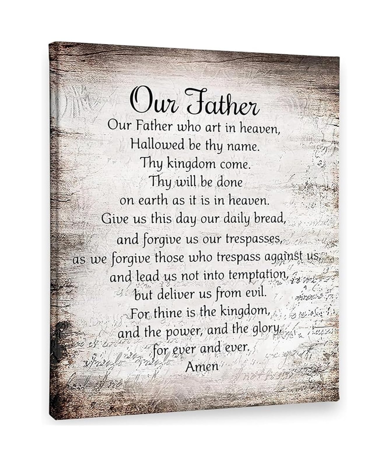 RNUMLIGH Our Father Prayer Wall-Art - The Lord's Prayer Scripture Print for Christian Home and Church Decor(Unframed,08x12inch(20x30cm))