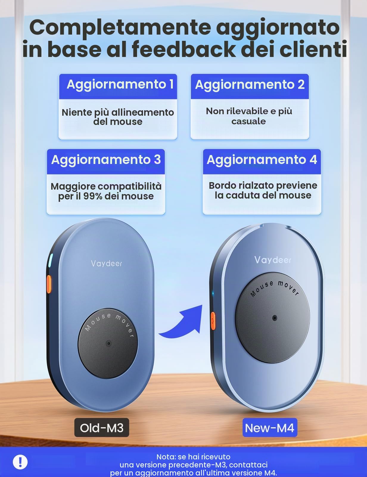 Vaydeer Undetectable Mover, mouse jiggler M4 con interruttore ON/OFF, shaker wiggler senza driver per il risveglio del computer, regalo ideale per uomini/donne (verde scuro)